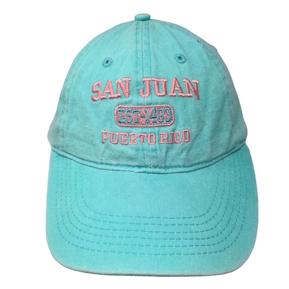 San Juan Puerto Rico Est. 1493 Strapback Hat Greenish-Blue Outback America